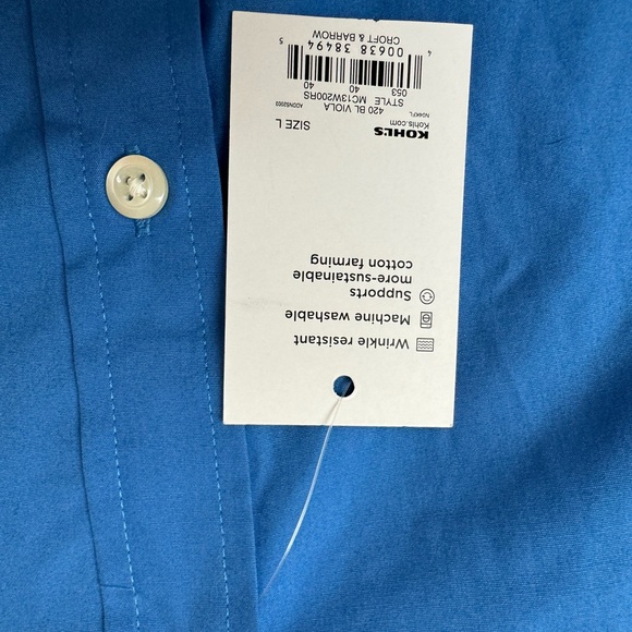 NWT Blue Craft & Barrow Button-up Shirt - Picture 3 of 8